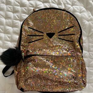 Justice sequin cat backpack. Super fun